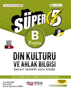 Süper 5.Sınıf Din Kültürü ve Ahlak Bilgisi B Başarı Beceri Temelli Soru Kitabı