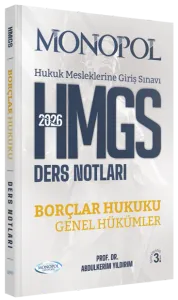 Monopol Yayınları 2026 HMGS Borçlar Hukuku Genel Hükümler Ders Notları