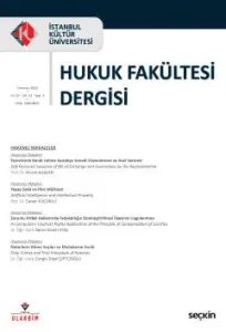 İstanbul Kültür Üniversitesi Hukuk Fakültesi Dergisi Cilt:23 – Sayı:2 Temmuz 2024