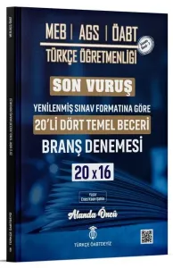 Türkçe ÖABTDEYİZ ÖABT MEB-AGS Türkçe Dört Temel Beceri Son Vuruş 20 Deneme Çözümlü