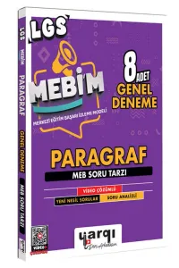 YARGI DERS ARKADAŞIM 8. SINIF LGS MEBİM T.C. PARAGRAF  8 ADET GENEL DENEME