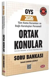 Data Yayınları 2026 Türkiye Kamu Kurumları ve Bağlı Kuruluşları Personeli GYS ve Unvan Değişikliği Ortak Konular Soru Bankası - Karekod Çözümlü