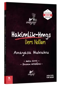 İMTİYAZ 2026 HMGS Hakimlik Anayasa Hukuku Ders Notları