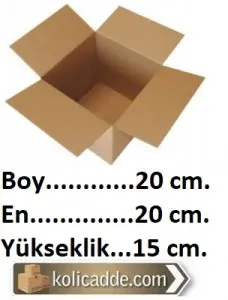 Tek Oluklu Koli 20x20x15 cm.