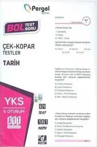 Pergel YKS-AYT Tarih Çek Kopar Testler 2. Oturum-YENİ