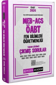 Pegem Yayınları 2026 MEB AGS ÖABT Fen Bilimleri Öğretmenliği Tamamı Çözümlü Çıkmış Sorular