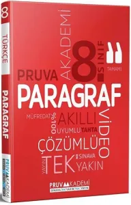 Pruva Akademi 8. Sınıf Paragraf Soru Bankası
