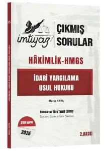 İmtiyaz Yayınları 2026 Hakimlik HMGS İdari Yargılama Usul Hukuku Çıkmış Sorular Çözümlü
