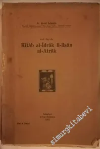 Kitab Al-İdrak Li-Lisan Al-Atrak -        1931