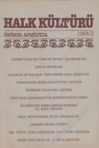 Halk Kültürü: Derleme Araştırma 1984 / 2 -       Şubat 1984