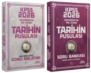 CBA Yayınları 2026 KPSS Lise Ortaöğretim Ön Lisans Tarihin Pusulası Konu ve Soru Bankası 2'li Set