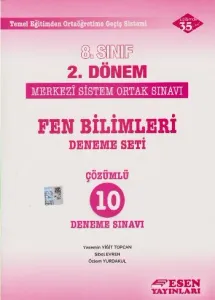 Esen 8. Sınıf 2. Dönem Fen Bilimleri Deneme Seti Çözümlü 10 Deneme Sınavı