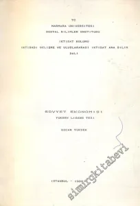 Sovyet Ekonomisi: Yüksek Lisans Tezi  -