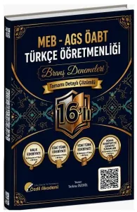 Özdil Akademi ÖABT MEB-AGS Türkçe Öğretmenliği 16 lı Branş Deneme Çözümlü