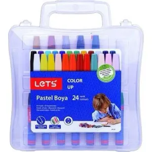 LETS 24 Renk Pastel Boya Plastik Çantalı