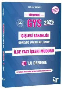 4T Yayınları 2026 GYS İçişleri Bakanlığı İlçe Yazı İşleri Müdürü 10'lu Deneme