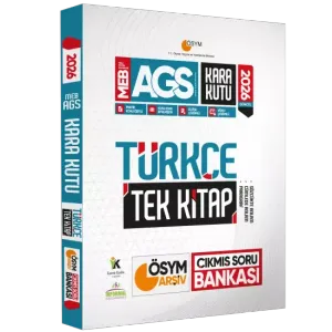 Kara Kutu Yayınları 2026 MEB - AGS Türkçenin Kara Kutusu Tek Kİitap ÖSYM Çıkmış Soru Bankası