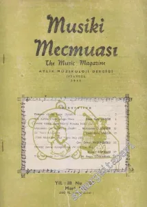 Musiki Mecmuası Aylık Müzikoloji Dergisi - Sayı: 408    38  Mart