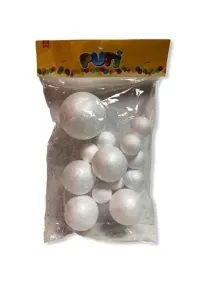 PUTİ 6352 KARIŞIK KÖPÜK TOP - (6,5cm.x1 / 5cm.x4 / 3cm.x8)