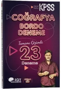 Mehmet Eğit KPSS Coğrafya Tamamı Çözümlü 23 Bordo Deneme Sınavı
