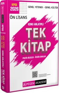Pegem KPSS GY GK Ön Lisans Konu Anlatımlı Tek Kitap 2026