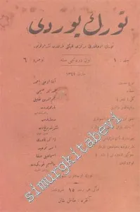 OSMANLICA: Türk Yurdu Yıl: Mart 1341 ( 1925 ), Cilt: 1, Sayı: 6 -