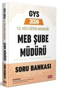 Data Yayınları 2024 Milli Eğitim Bakanlığı GYS Şube Müdürlüğü Soru Bankası