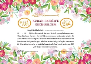 Kuranı Kerime Geçiş Belgesi