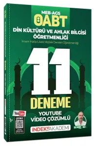 İndeks Akademi 2026 ÖABT MEB-AGS Din Kültürü ve Ahlak Bilgisi 11 Deneme YOUTUBE Video Çözümlü