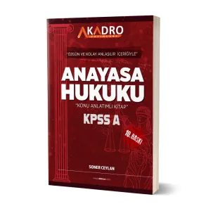 A Kadro Yayınları 2026 KPSS A Grubu Anayasa Hukuku Konu Anlatımlı