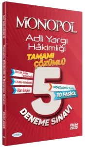 Adli Yargı Hakimliği Çözümlü 5 Deneme Sınavı