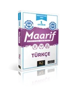 IQ YAY. 1.OTURUM MAARİF TÜRKÇE EĞİTİM SERİSİ
