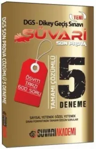 DGS Son Prova Tamamı Çözümlü 5 Deneme Sınavı 2017