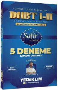 Yediiklim Yayınları DHBT I-II Ortaöğretim - Ön Lisans - Lisans Safir Serisi Tamamı Çözümlü 5 Deneme Sınavı