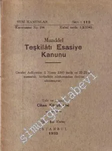Muaddel Teşkilatı Esasiye Kanunu -