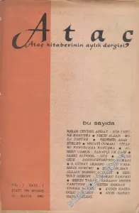 Ataç Dergisi - Sayı: 1  Cilt: 1  1  Mayıs