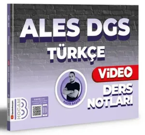Benim Hocam Yayınları 2024 ALES DGS Türkçe Video Ders Notları