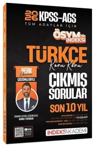 İndeks Akademi 2026 KPSS MEB-AGS Türkçe ÖSYM nin İndeksi Çıkmış Sorular Son 10 Yıl Konu Konu Çözümlü