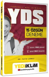Yediiklim Yayınları YDS 15 Özgün Deneme Tamamı Video Çözümlü