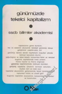 Günümüzde Tekelci Kapitalizm -