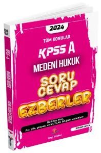 Dizgi Kitap Yayınları 2024 KPSS A Grubu Medeni Hukuk Soru Cevap Ezberler