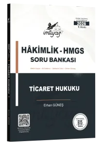 İMTİYAZ 2026 HMGS Hakimlik Ticaret Hukuku Soru Bankası