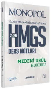 Monopol Yayınları 2026 HMGS Medeni Usul Hukuku Ders Notları