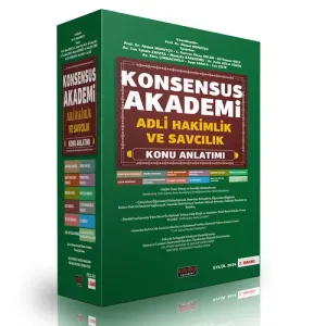Konsensus Akademi Adli Hakim ve Savcılık Sınavı Konu Anlatımı