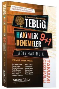 Yakın Eğitim Adli Hakimlik Tebliğ 9+1 Tamamı Çözümlü Denemeler