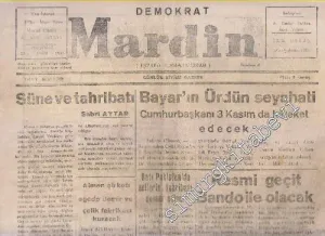 Demokrat Mardin Günlük Siyasi Gazete - Bayar'ın Ürdün Seyahati - Sayı: 346  Yıl: 2    Ekim 1955