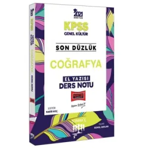 Yargı KPSS GK Son Düzlük Coğrafya El Yazısı Ders Notu 2021-YENİ