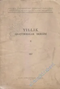 Yıllık - Araştırmalar Dergisi 2. Sayı - Sayı: 2; Yıl: 1957