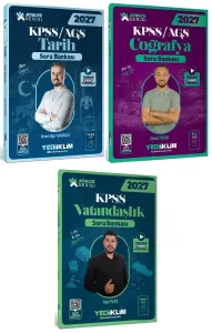 Yediiklim Yayınları 2027 KPSS Tarih Coğrafya Vatandaşlık Atölye Soru Bankası 3'lü Set