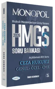 Monopol Yayınları 2026 HMGS Ceza Hukuku Genel – Özel – CMK Soru Bankası